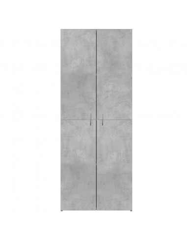 Schedario Grigio Cemento 60x32x153 cm in Truciolato