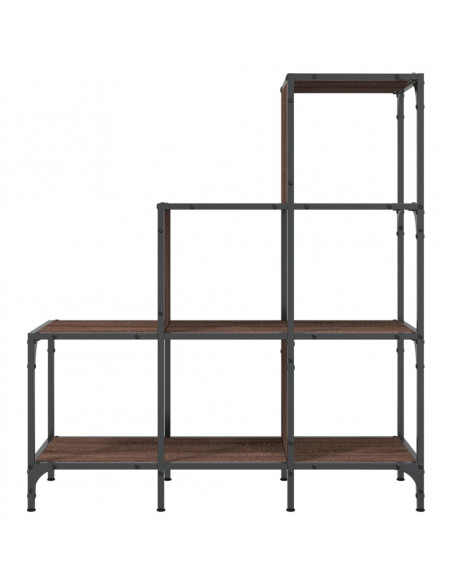 Libreria Rovere Marrone 92x30x102cm Legno Multistrato e Metallo