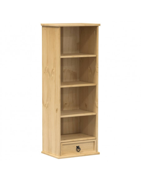 Mobile Porta CD Corona 40x30x110 cm in Legno Massello di Pino