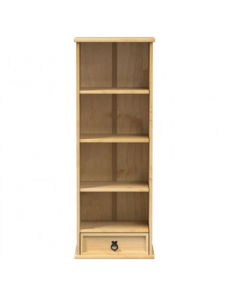 Mobile Porta CD Corona 40x30x110 cm in Legno Massello di Pino