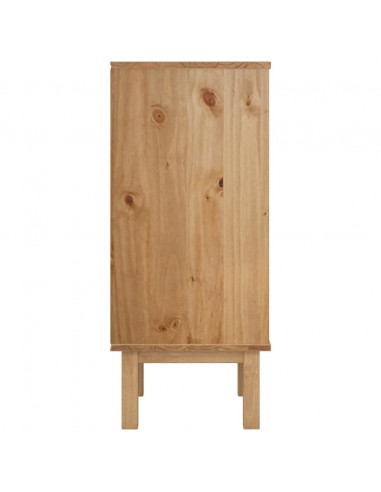 Cassettiera OTTA Marrone e Bianco 76,5x39,5x90 cm Legno di Pino