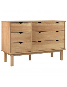 Cassettiera OTTA 111x43x73,5 cm cm in Legno Massello di Pino 2