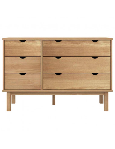 Cassettiera OTTA 111x43x73,5 cm cm in Legno Massello di Pino