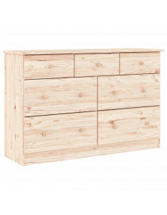 Cassettiera ALTA 112x35x73 cm in Legno Massello di Pino 2