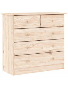 Cassettiera ALTA 77x35x73 cm in Legno Massello di Pino 2