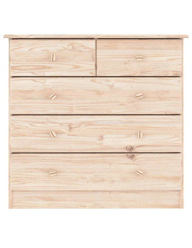 Cassettiera ALTA 77x35x73 cm in Legno Massello di Pino