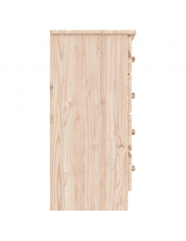 Cassettiera ALTA 77x35x73 cm in Legno Massello di Pino