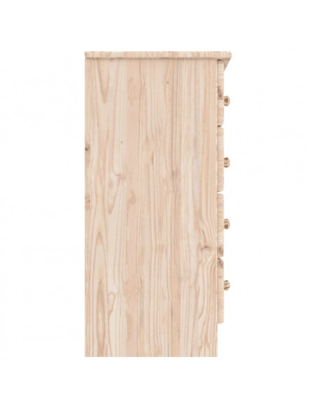 Cassettiera ALTA 77x35x73 cm in Legno Massello di Pino