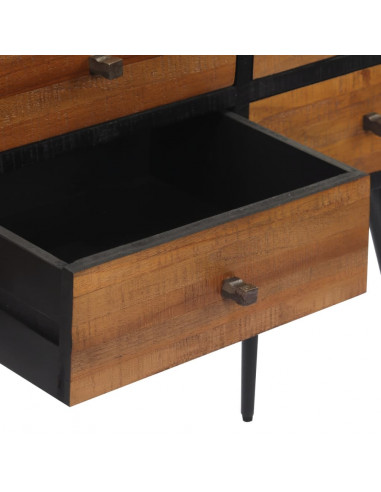 Tavolo Consolle con Cassetti 116x30x76cm Teak Massello Recupero