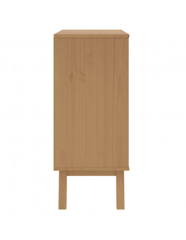 Cassettiera OLDEN Grigia e Marrone in Legno Massello di Pino