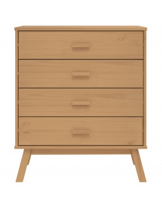 Cassettiera OLDEN Marrone in Legno Massello di Pino 2