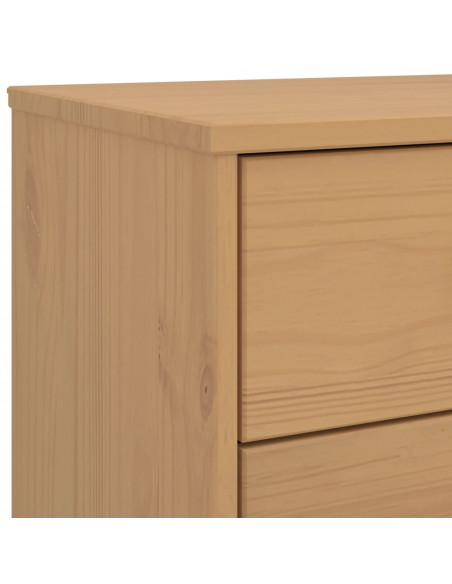 Cassettiera OLDEN Marrone in Legno Massello di Pino