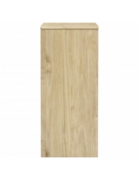 Comodino SAUDA Rovere 76,5x39x91 cm in Legno Massello di Pino