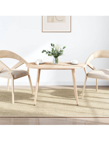 Piano Tavolo 100x50x2,5 cm in Legno Massello di Pino Ovale