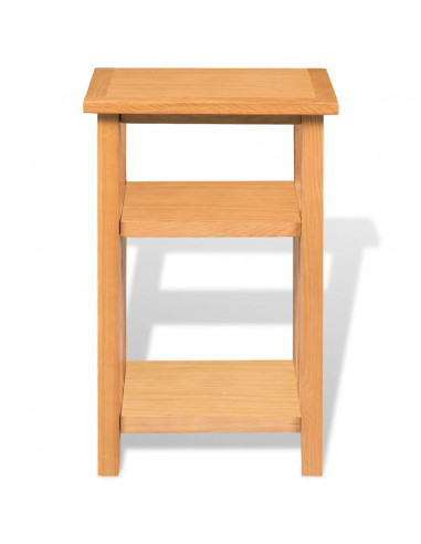 Tavolino da Salotto con Ripiano 27x35x55 cm Massello di Rovere