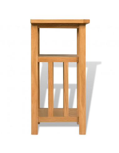 Tavolino da Salotto con Ripiano 27x35x55 cm Massello di Rovere