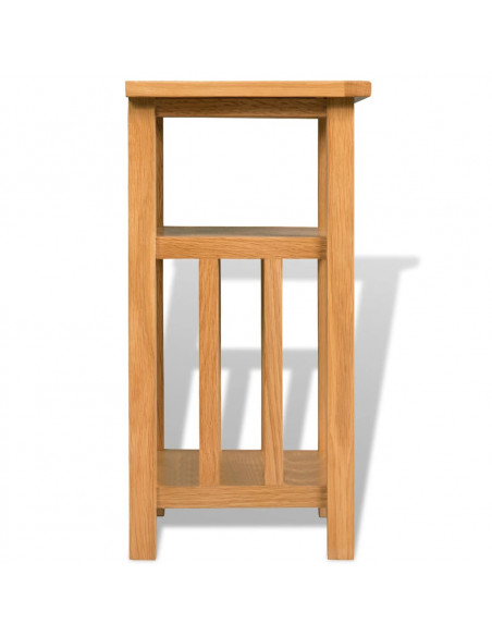 Tavolino da Salotto con Ripiano 27x35x55 cm Massello di Rovere