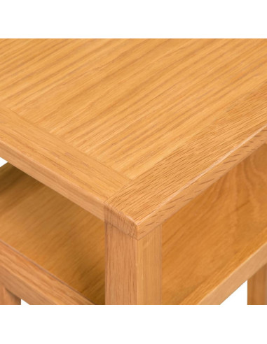 Tavolino da Salotto con Ripiano 27x35x55 cm Massello di Rovere