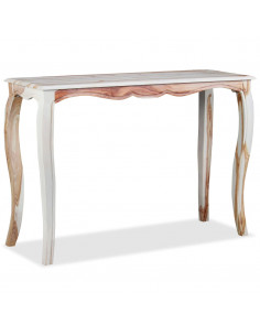 Tavolo Consolle in Legno Massello di Sheesham 110x40x76 cm 2