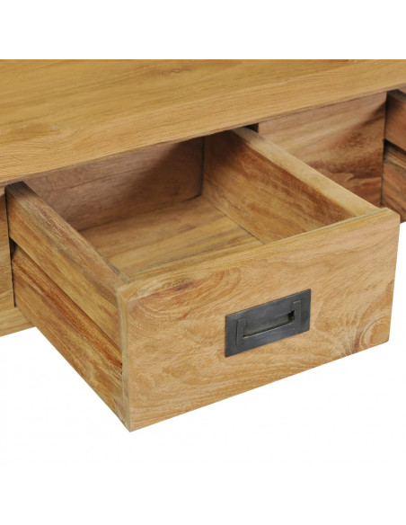 Tavolo Consolle in Legno Massello di Teak 90x30x80 cm