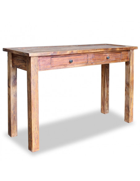 Tavolo Consolle in Legno Massello di Recupero 123x42x75 cm