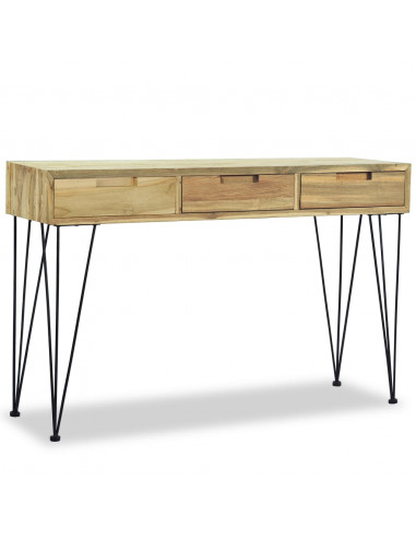 Tavolo Consolle 120x35x76 cm in Legno Massello di Teak