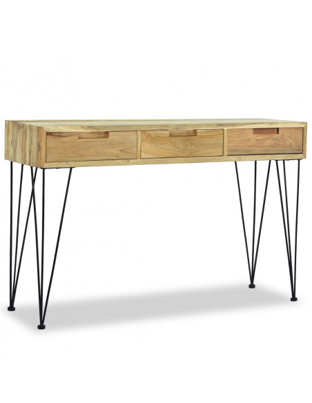 Tavolo Consolle 120x35x76 cm in Legno Massello di Teak