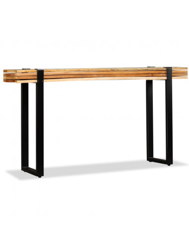 Tavolo Consolle in Legno Massello di Recupero Regolabile