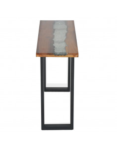 Tavolo Consolle in Teak 100x35x75 cm 2