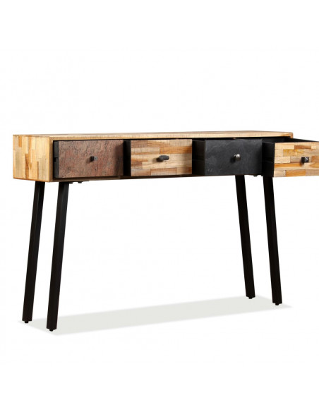 Tavolo Consolle in Legno Massello di Teak 120x30x76 cm