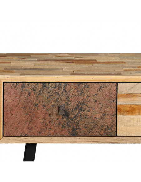 Tavolo Consolle in Legno Massello di Teak 120x30x76 cm