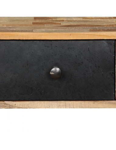 Tavolo Consolle in Legno Massello di Teak 120x30x76 cm