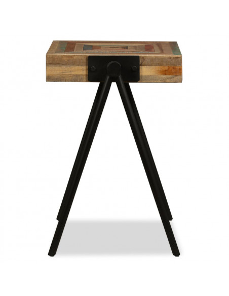 Tavolino Laterale in Legno Massello di Teak di Recupero