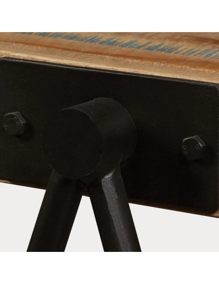 Tavolino Laterale in Legno Massello di Teak di Recupero