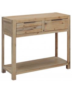Tavolo Consolle 82x33x73 cm in Legno Massello di Acacia 2