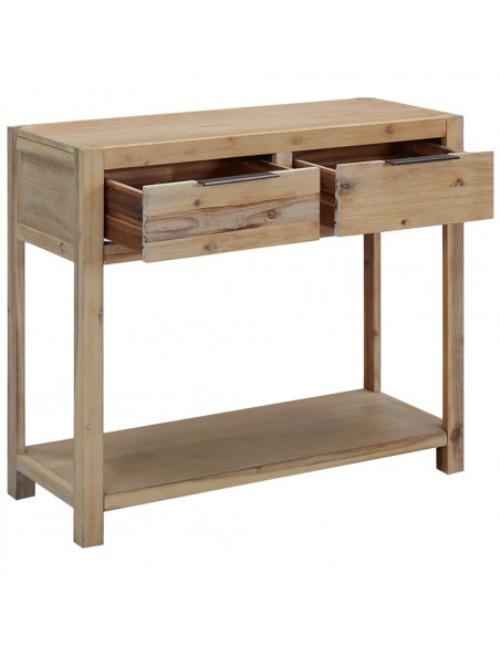 Tavolo Consolle 82x33x73 cm in Legno Massello di Acacia