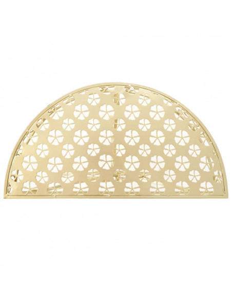 Tavolino Vintage in Metallo Semicircolare 72x36x74 cm Oro