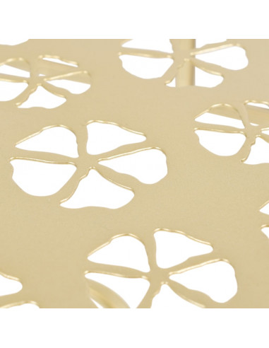 Tavolino Vintage in Metallo Semicircolare 72x36x74 cm Oro