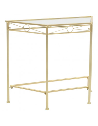Tavolino Vintage in Metallo 87x34x73 cm Oro
