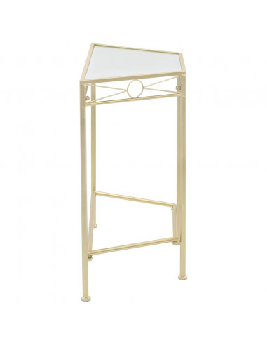 Tavolino Vintage in Metallo 87x34x73 cm Oro