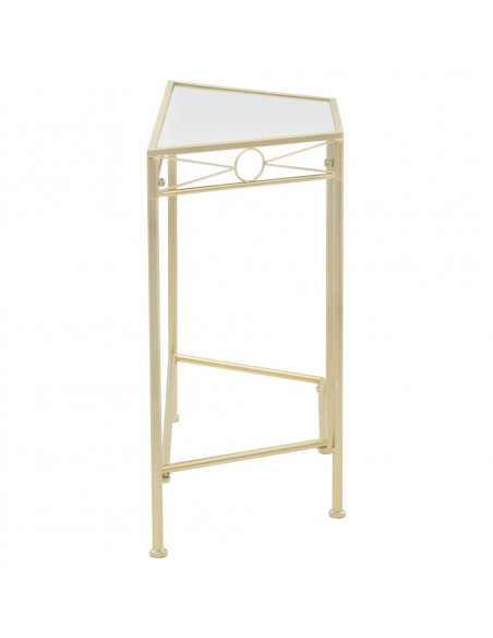 Tavolino Vintage in Metallo 87x34x73 cm Oro