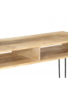 Tavolo Consolle in Legno Massello di Mango 115x35x76 cm 2