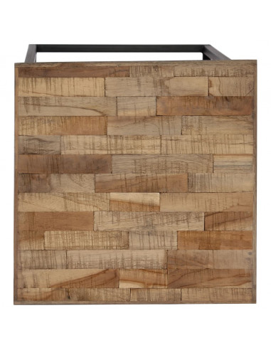 Set Tavolini per Piante 3 pz in Legno di Teak Recuperato