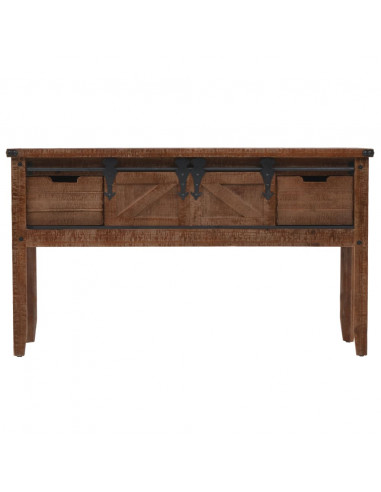 Tavolo Consolle in Massello di Abete 131x35,5x75cm Marrone