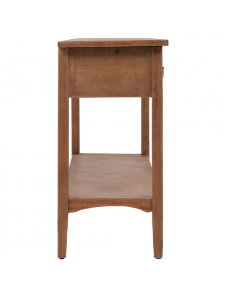 Tavolo Consolle in Massello di Abete 126x40x77,5 cm Marrone