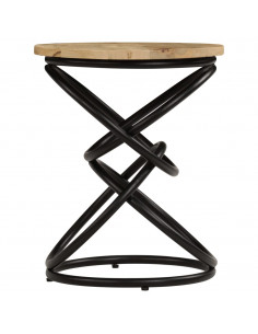 Tavolino di Servizio in Legno Massello di Mango 40x50 cm 2