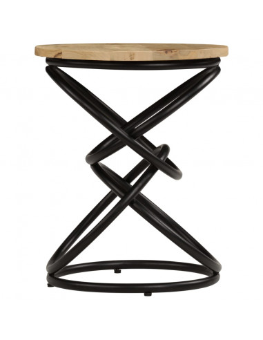 Tavolino di Servizio in Legno Massello di Mango 40x50 cm