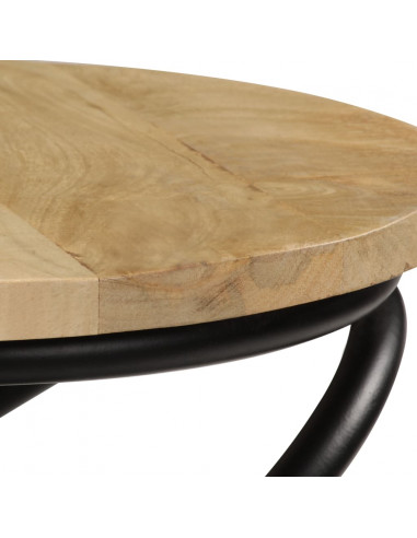 Tavolino di Servizio in Legno Massello di Mango 40x50 cm