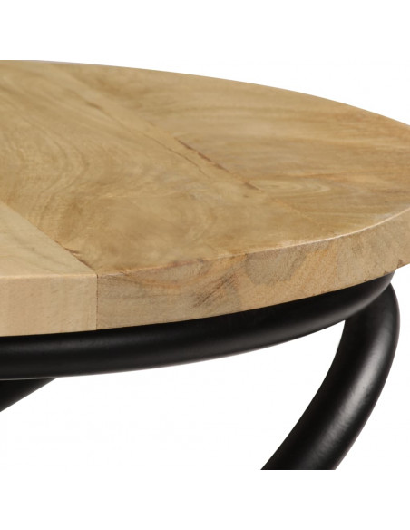 Tavolino di Servizio in Legno Massello di Mango 40x50 cm