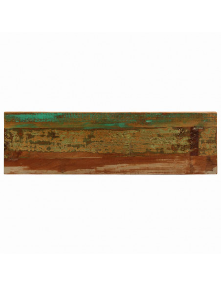Tavolo Consolle 120x35x76 cm in Massello di Recupero e Acciaio